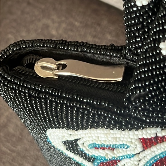 RARE Vintage SEED BEADED COCA COLA Top Handle Bag - Picture 4 of 15